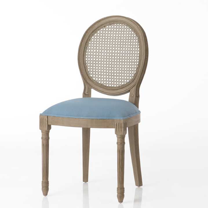 SILLA CAOBA AZUL